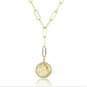 Melinda Maria Star Lariat gold necklace